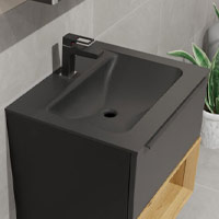 Waschtischfarbe schwarz