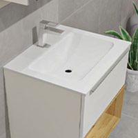 Waschtischfarbe weiß