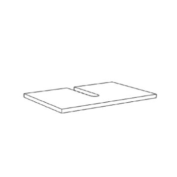 Badea Classic Abdeckplatte - 70 cm, 1 Siphonausschnitt