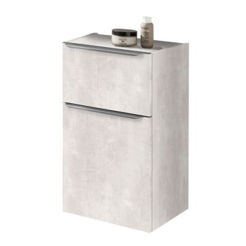 Badea Ergänzungsmöbel Highboard - 30 cm, 2 Auszüge, Seitenansicht