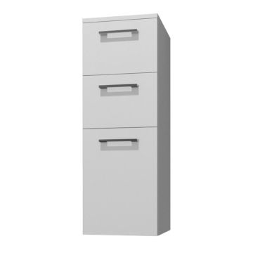 Badea Highboard 30cm, 2 Auszüge, 1 Tür, 1 Glaseinlegeboden, Abdeckplatte