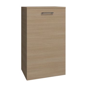 Badea Highboard 50 cm, 1 Tür, 2 Glaseinlegeböden, Abdeckplatte
