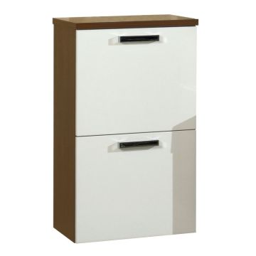 Badea Highboard 50 cm, 1 Auszug, 1 Tür, 1 Glaseinlegeboden, Abdeckplatte
