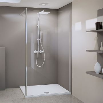 Breuer Panorama Walk In Dusche - Duschwand alleinstehend 120 cm
