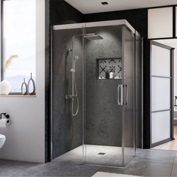 Breuer Panorama Dusche mit Eckeinstieg - 140 x 140 cm