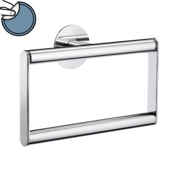 badshop.de Design Handtuchhalter Handtuchring chrom