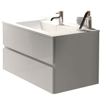 Burgbad Bel Mineralguss-Waschtisch mit Unterschrank 81 cm