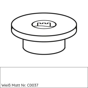 Burgbad Zubehör Ersatzteil / Clou Abdeckungen Weiß Velvet