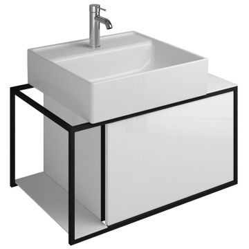 Burgbad Junit Keramik-Waschtisch mit Unterschrank 77 cm