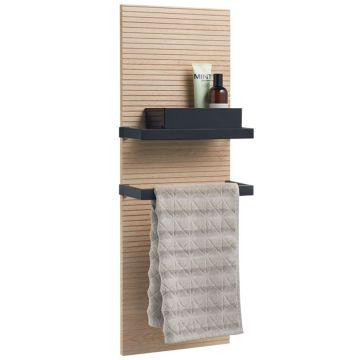 Burgbad Fiumo Wandpaneel 35 cm - Schwarz