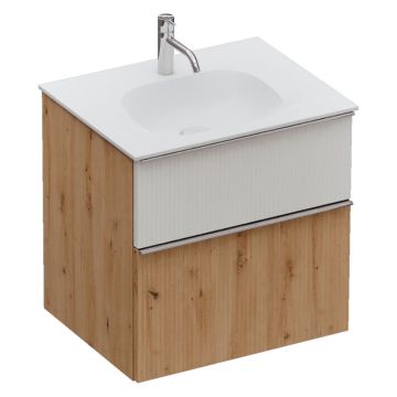 Burgbad Fiumo 2.0 Waschtisch mit Unterschrank Set - 62 cm