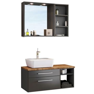 Held Möbel Davos Badmöbel Set 11 - 90 cm