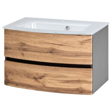 Held Möbel Kopenhagen Glasbecken mit Unterschrank 80 cm