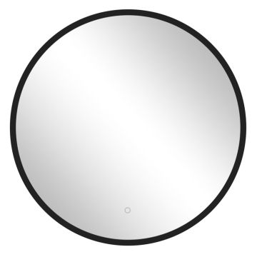 Held Möbel Ashton Badspiegel - 60 cm, Schwarzer Metallrahmen