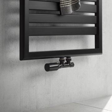 HSK Designheizkörper Anschlussarmaturen - Mittelanschluss Wand - Eckvariante