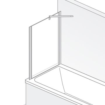 HSK Favorit Nova Seitenwand 75 cm Skizze