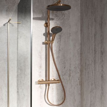 HSK Shower und Co Duschsystem AquaXPro 100 Thermostat Kupfer gebürstet
