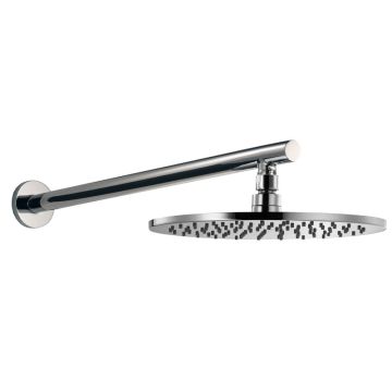 HSK Shower und Co Kopfbrause Rund mit Wandarm gerade, flach, Durchmesser 25 cm