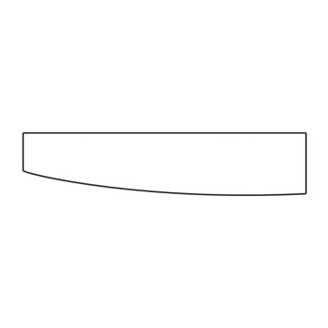 Laguna Spiegelschränke Aufbau- u. Aufsatzleuchte - 120 cm, asymmetrisch Skizze