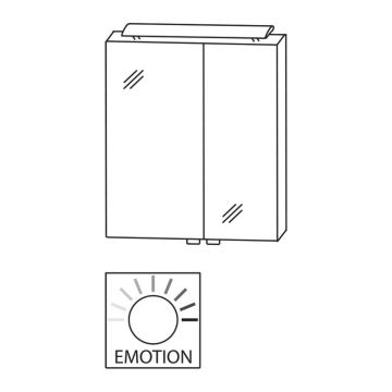 Laguna Spiegelschränke Spiegelschrank - 80 cm Skizze
