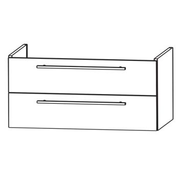 Laguna Waschtischunterschränke - 135 cm Skizze