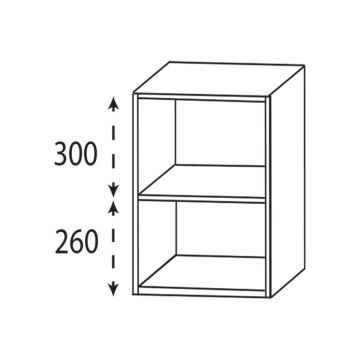 Laguna Highline 100 Plattenunterschrank - 50 cm Skizze