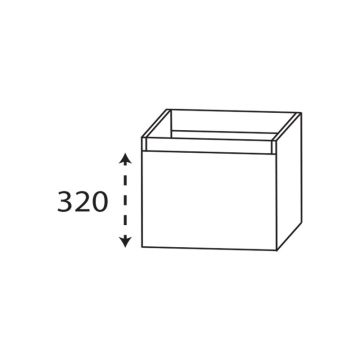 Laguna Highline 100 Unterschrank für Waschtischverlängerung - 40 cm Skizze