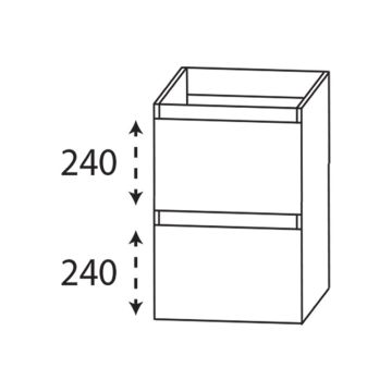 Laguna Highline 100 Unterschrank für Waschtischverlängerung - 100 cm Skizze