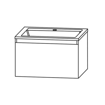 Laguna Spirit Waschtisch mit Unterschrank - 82 cm Skizze