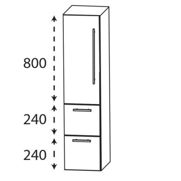 Laguna Ergänzungsschrank Mittelschrank - 30 cm Skizze