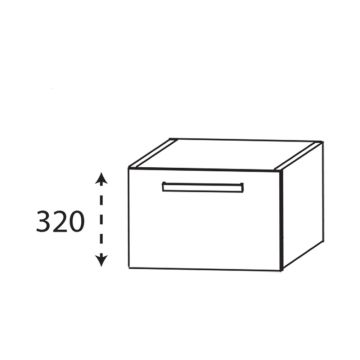 Laguna Platino 2.0 Plattenunterschrank - 60 cm Skizze