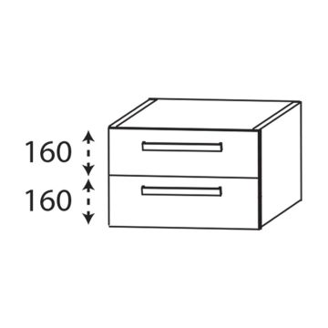Laguna Platino 2.0 Plattenunterschrank - 70 cm Skizze