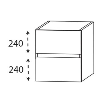 Laguna Platino 2.0 Waschtischunterschrank - 80 cm Skizze