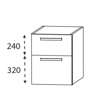 Laguna Platino 2.0 Plattenunterschrank - 50 cm Skizze