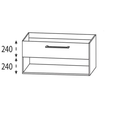 Laguna Platino 2.0 Waschtischunterschrank - 70 cm Skizze