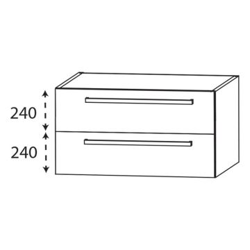 Laguna Platino 2.0 Waschtischunterschrank - 90 cm Skizze