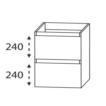 Laguna Reflex Unterschrank - 60 cm Skizze
