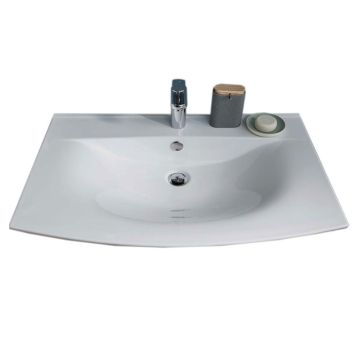 Laguna Kera.Round Möbelwaschtisch - 62 cm, Keramik weiß