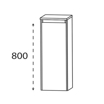 Laguna Highline 250 Highboard - 42,5 cm Skizze