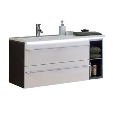 Marlin Bad 3250 Waschtisch mit Unterschrank 100 cm Regal rechts