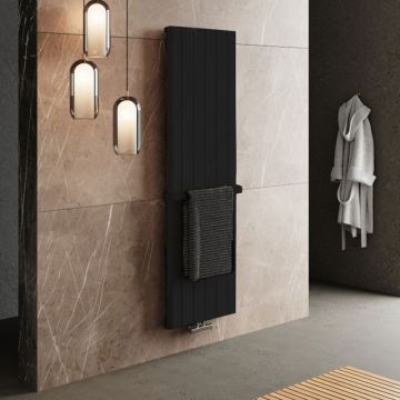 Nordholm Paneelheizkörper Rotonda - 1800 mm x 565 mm, Schwarz-Matt, Ambiente