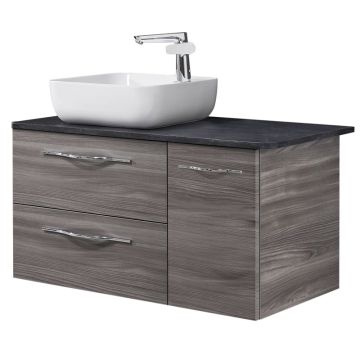 Pelipal PCON Aufsatzbecken mit Waschtischplatte und Unterschrank 107 cm