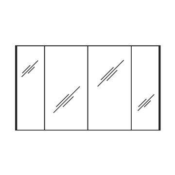 Pelipal PCON Spiegelschrank - 112 cm Skizze