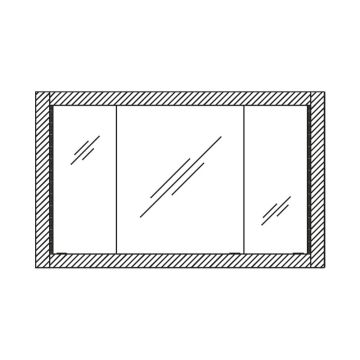 Pelipal PCON Einbauspiegelschrank 137 cm Skizze