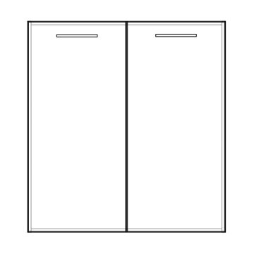 Pelipal PCON Highboard 90 cm Skizze