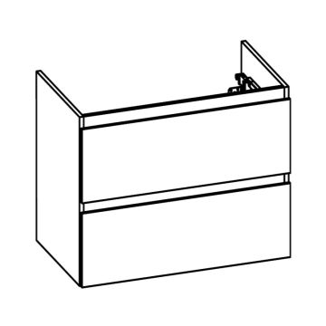 Pelipal PCON Waschtischunterschrank 80 cm Skizze