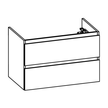 Pelipal PCON Waschtischunterschrank 100 cm Skizze