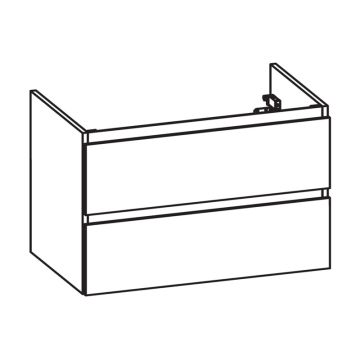 Pelipal PCON Waschtischunterschrank 95 cm Skizze