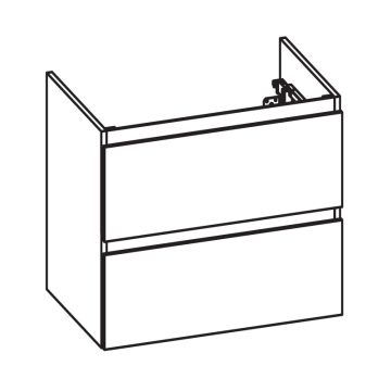Pelipal PCON Waschtischunterschrank 57 cm Skizze