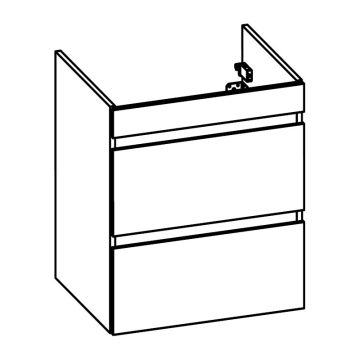 Pelipal PCON Waschtischunterschrank 45 cm Skizze